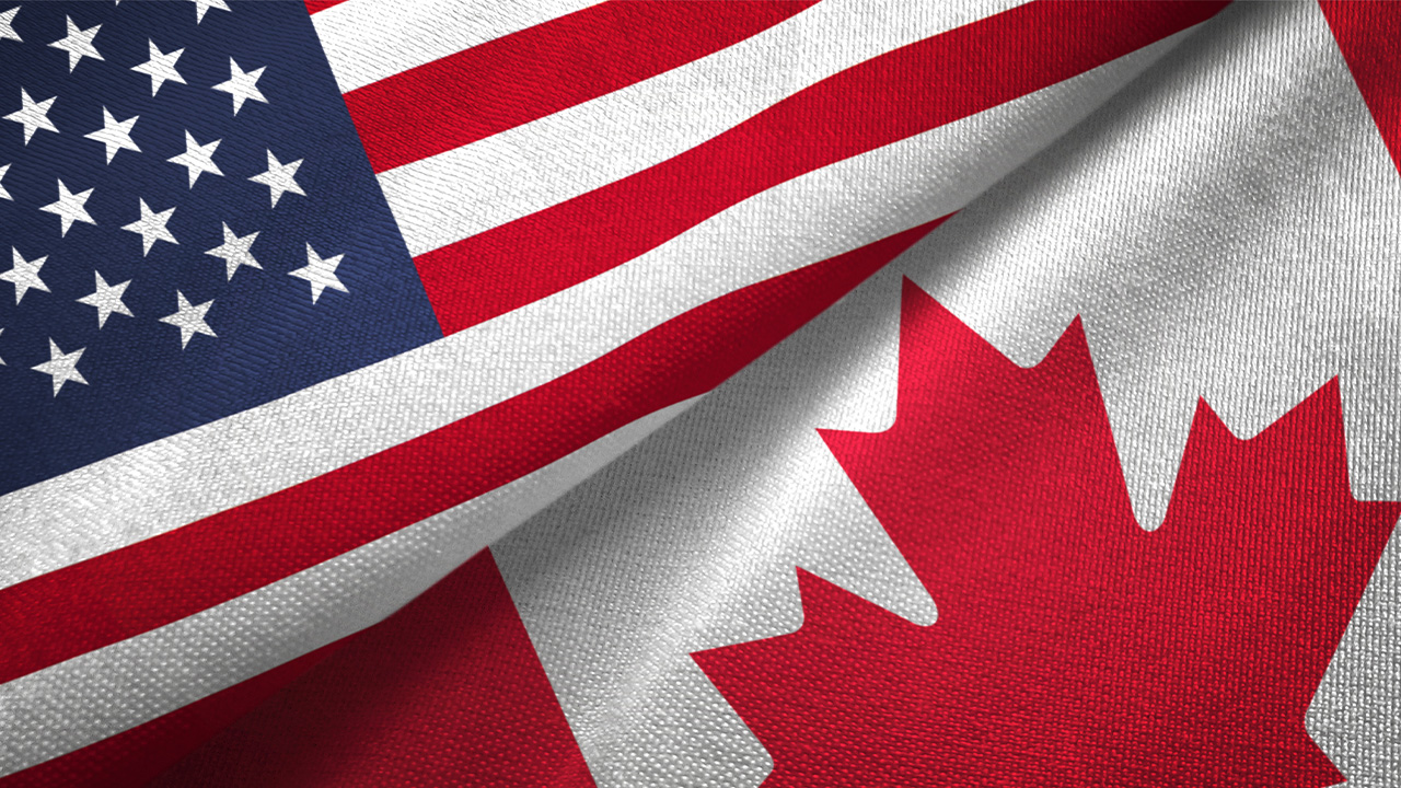 USA and Canada Flags